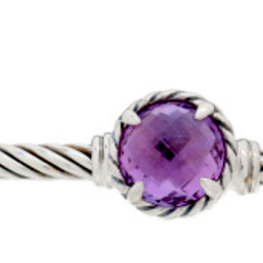 DAVID YURMAN Sterling Silver Amethyst 3mm Chatelaine Bracelet